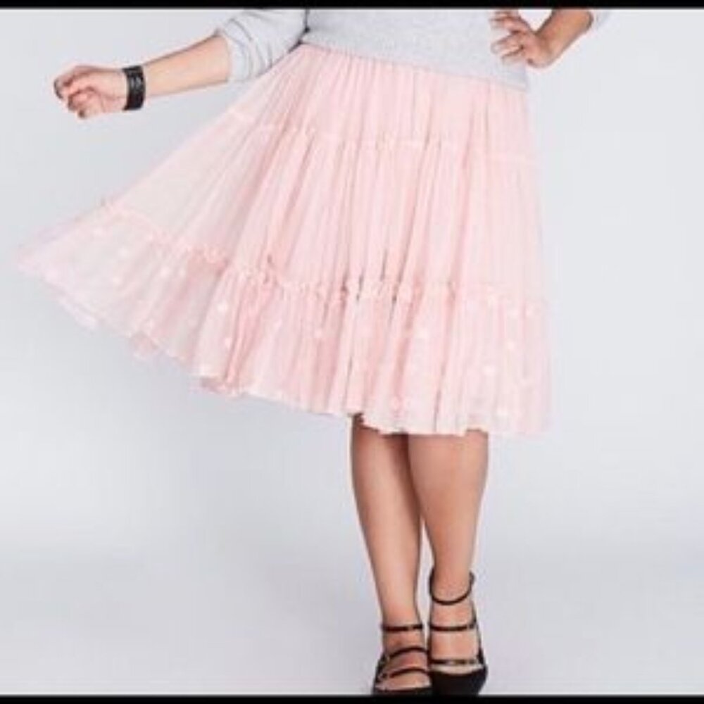 Lane Bryant Light Pink Tulle Tutu Plus Size Skirt Size 18/20